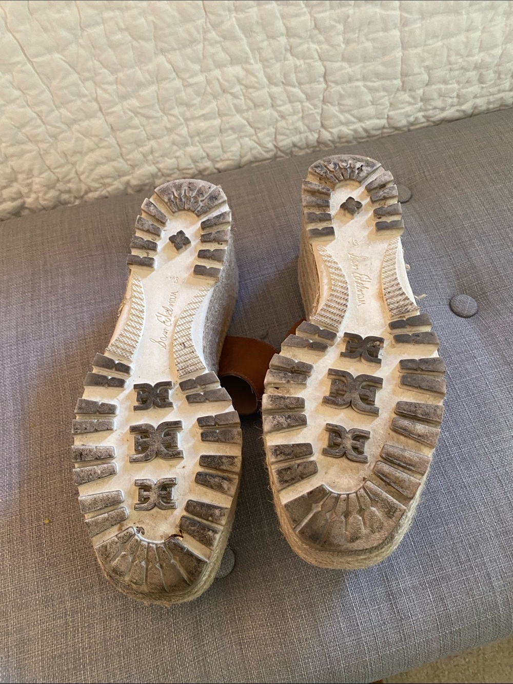 Sam Edelman Women’s Suede Double-Strap Slide Sandals in Tan - Picture 5 of 7